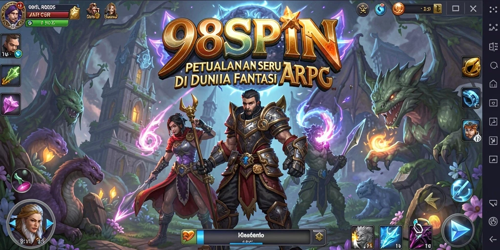 Tampilan gameplay <strong>98SPIN</strong> yang menakjubkan di dunia ARPG.