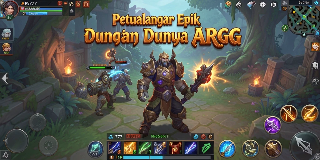 Screenshot AN777 menampilkan aksi pertarungan yang seru dalam dunia ARPG.