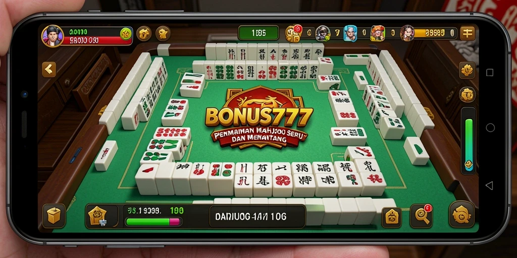 Tampilan gameplay <strong>BONUS777</strong> yang menawan dengan desain Mahjong klasik.