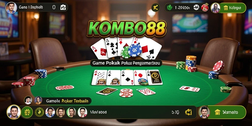 Tampilan gameplay seru di KOMBO88 saat bermain Poker.