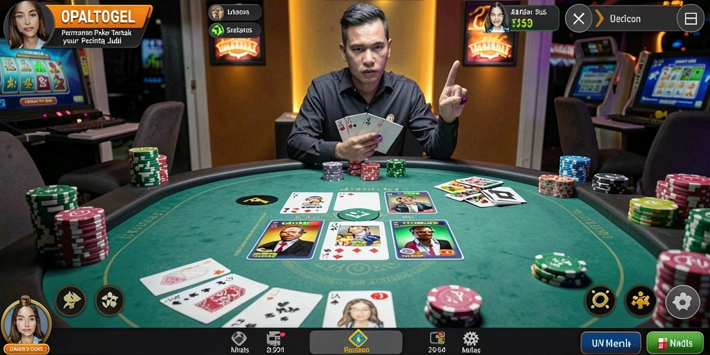 Gameplay menarik dan seru dari aplikasi OPALTOGEL Poker.