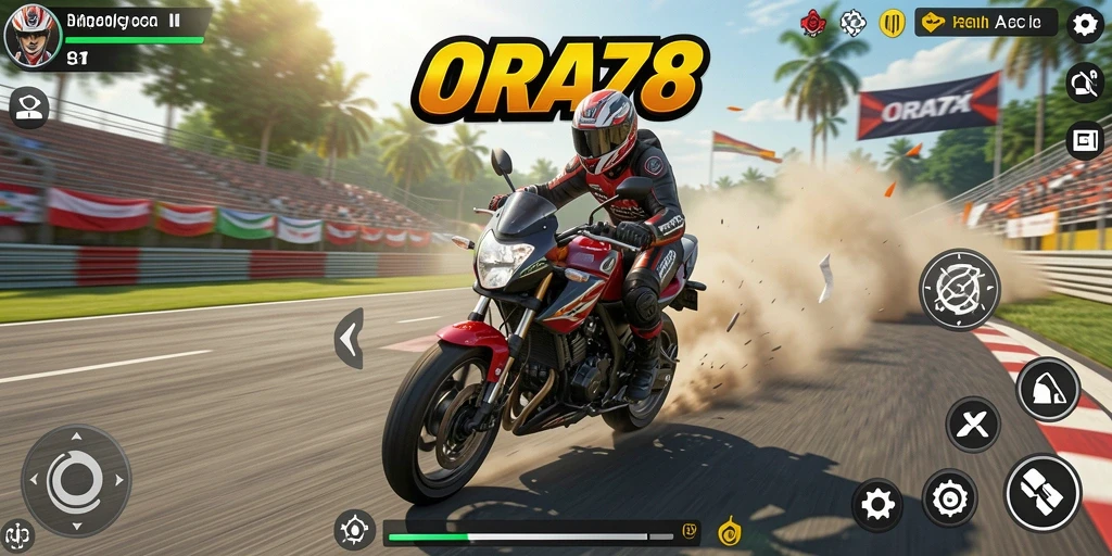 Tampilan gameplay ORA78 yang seru dan menegangkan.