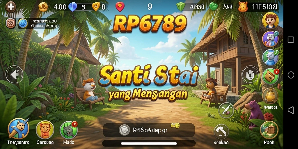 Tampilan gameplay RP6789 yang ceria dan penuh warna.