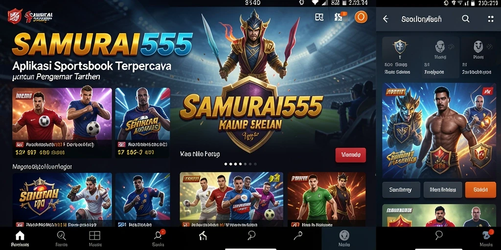 Screenshot utama SAMURAI555 menampilkan momen taruhan aktif dan menarik.