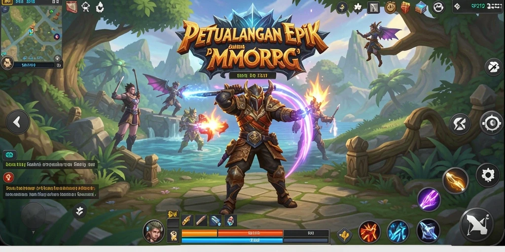 Tampilan gameplay menarik dari SP212 dengan aksi MMORPG seru.