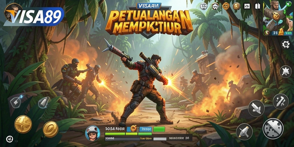 Tangkapan layar gameplay menegangkan dari VISA89 dengan aksi yang seru.
